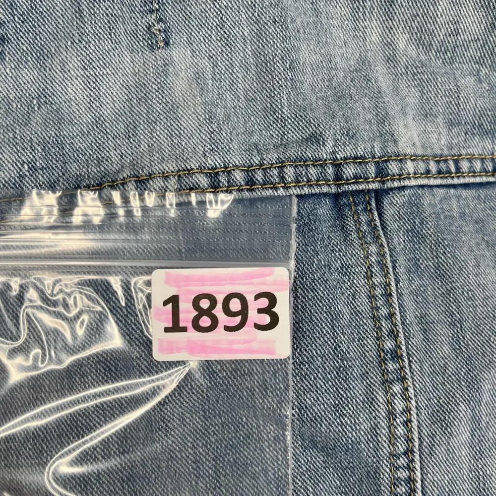 Chiqle Denim Vest Jacket Button Up Youth Girls Size Medium Blue Pockets